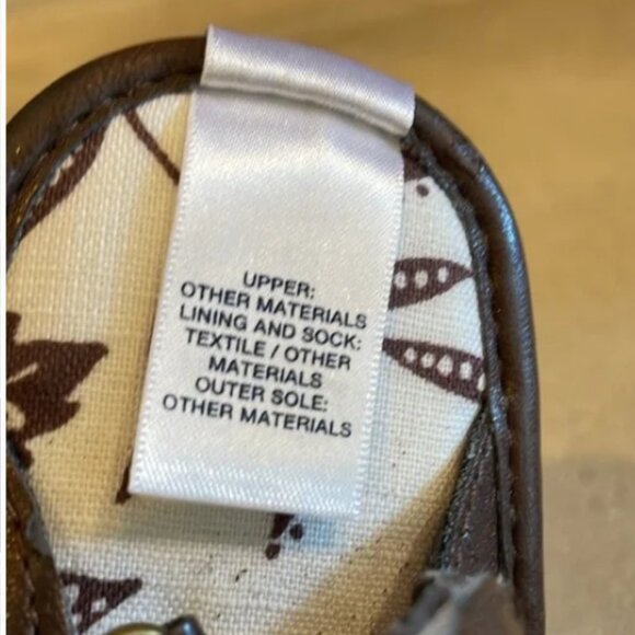 Baby Gap brown flip flops sandals flowers straps velcro Size Newborn 6-12 months - Picture 6 of 7